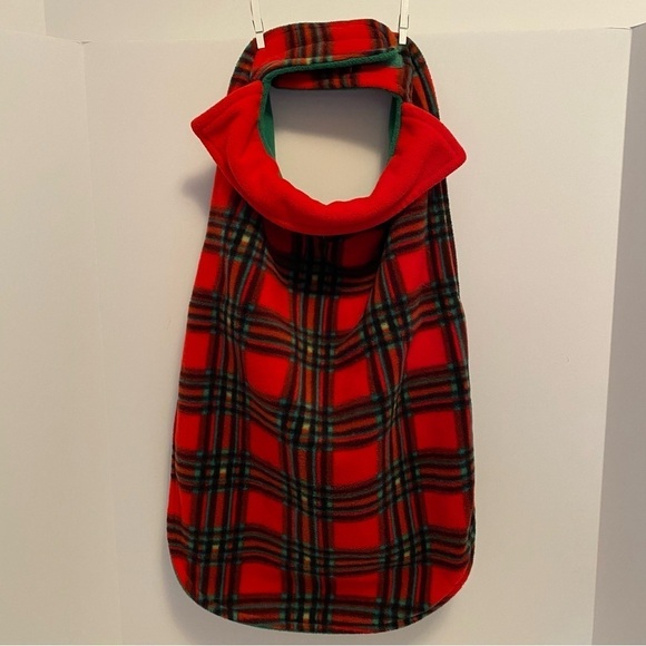 Petco set of 2 reversible fleece dog coats green/ red plaid & blue/Gray argyle - Picture 5 of 14
